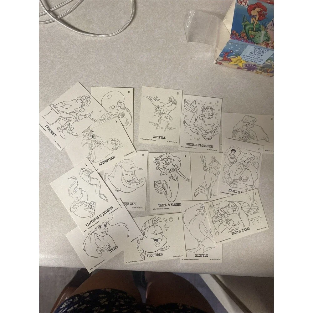 Vtg Disney Pro Set Little Mermaid Collectible Story Cards 1991